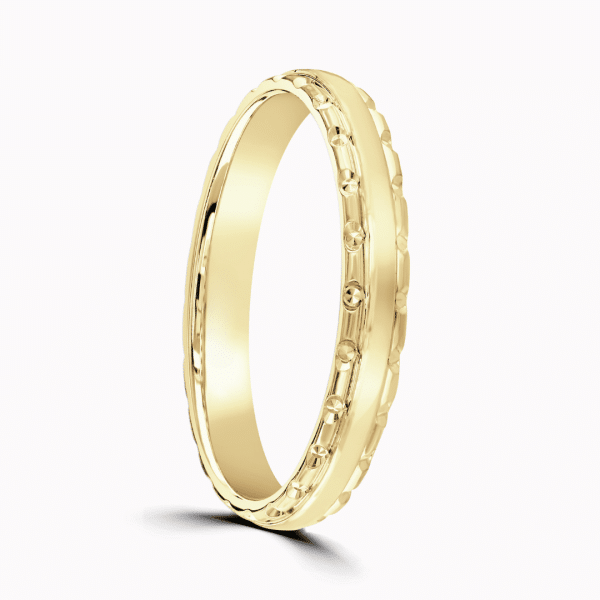 Regina Ladies Patterned Wedding Ring 3mm