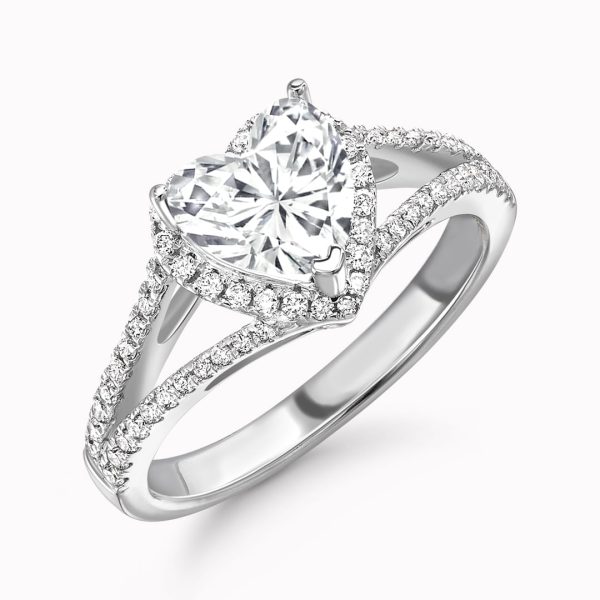 Savannah Lab Grown Heart Halo Ring