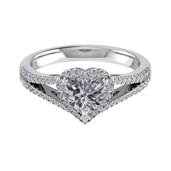 Savannah Lab Grown Heart Halo Ring