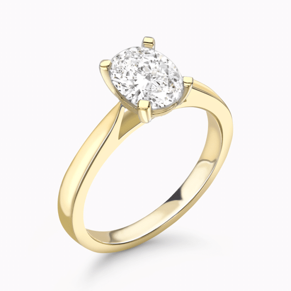 Serena Lab Grown Oval Diamond Solitaire Ring