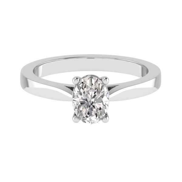 Serena Natural Oval Diamond Solitaire Ring