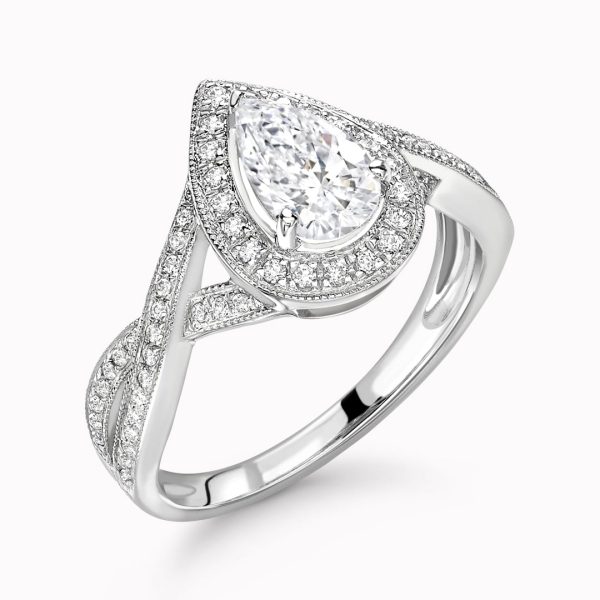 Shelby Lab Grown Pear Diamond Vintage Ring