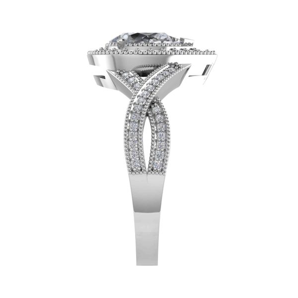 Shelby Lab Grown Pear Diamond Vintage Ring