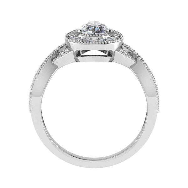 Shelby Natural Pear Diamond Vintage Ring
