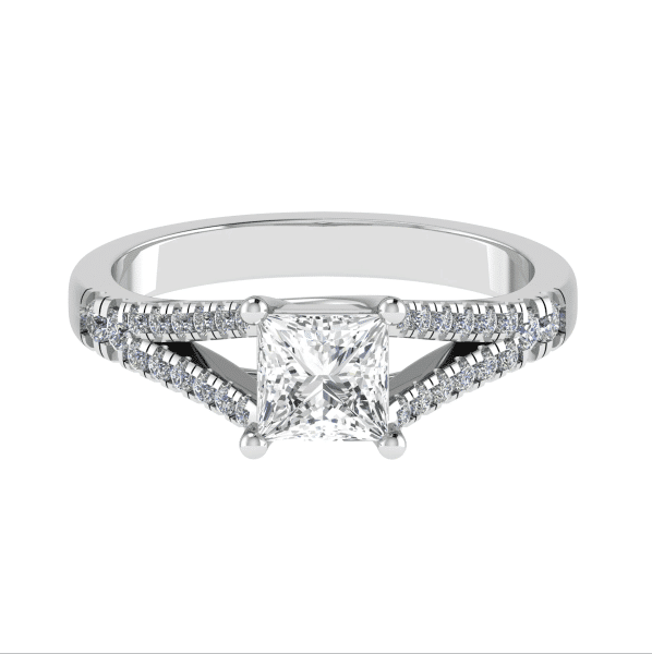 Sienna Lab Grown Princess Diamond Sidestone Ring