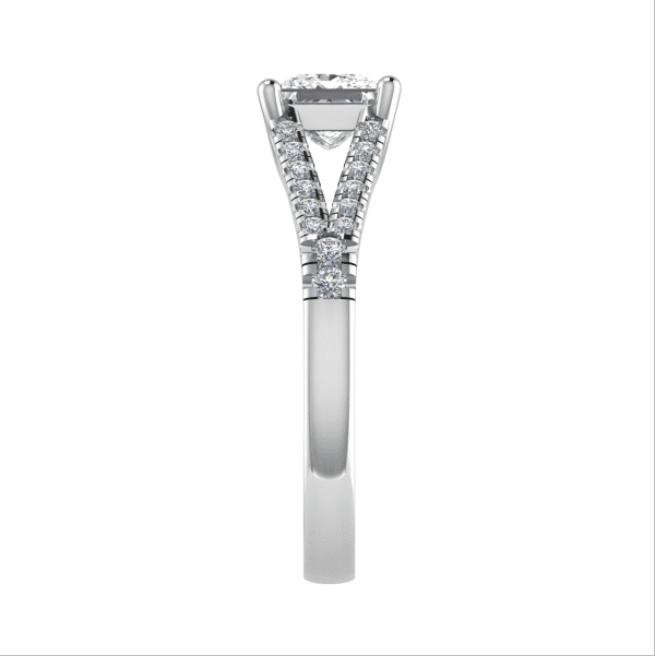 Sienna Lab Grown Princess Diamond Sidestone Ring