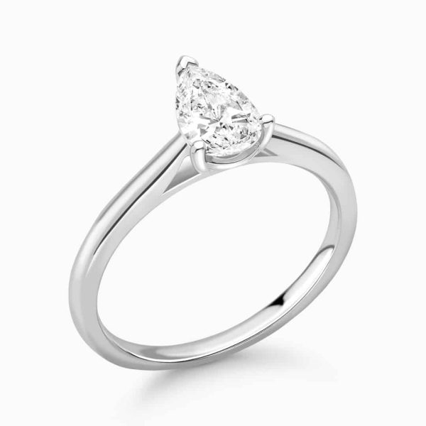 Teagan Natural Pear Diamond Solitaire Ring