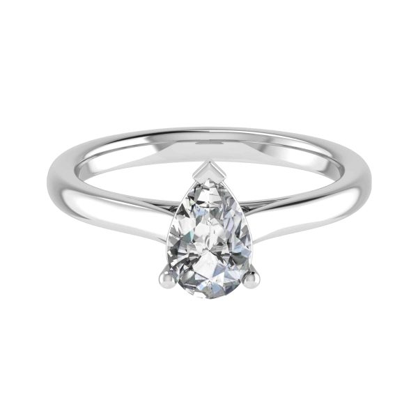 Teagan Natural Pear Diamond Solitaire Ring
