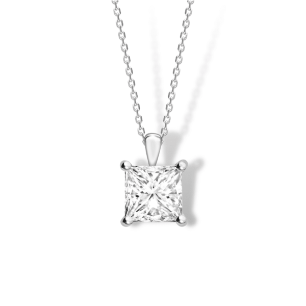 Princess Cut Diamond Solitaire Pendant 0.50cts - Lab Grown Diamond