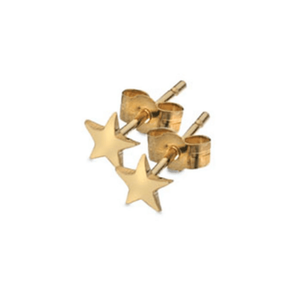 9ct Yellow Gold Star Stud Earrings
