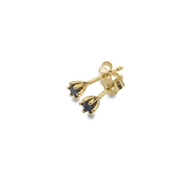 9ct Yellow Gold Sapphire Stud Earrings