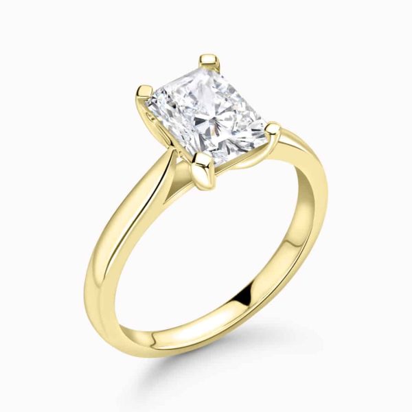 Dawn Natural Radiant Diamond Solitaire Ring