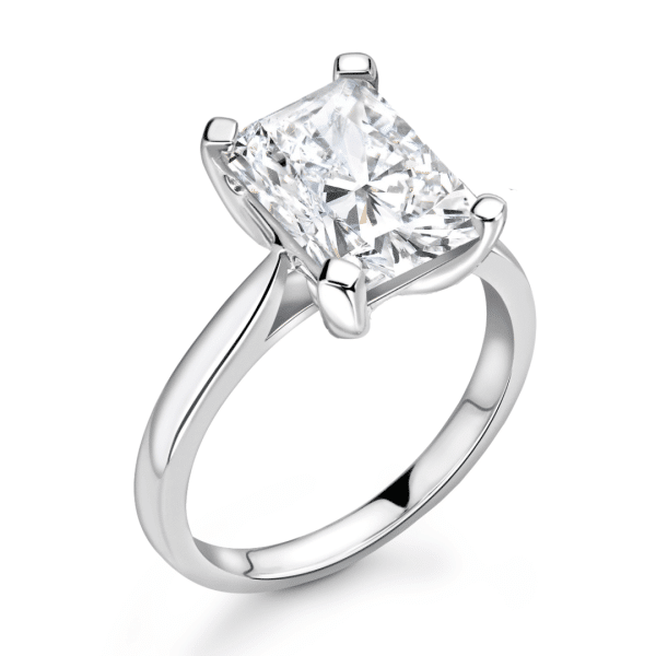 Dawn Natural Radiant Diamond Solitaire Ring