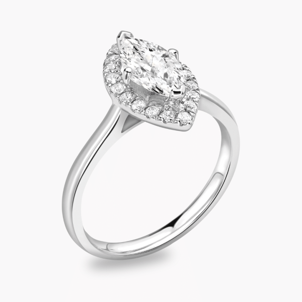 Havana Natural Marquise Halo Ring