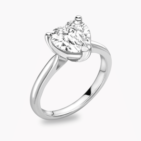 Adore Natural Heart Diamond Solitaire Ring