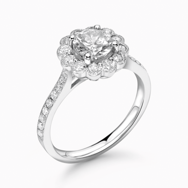 Harper Natural Round Diamond Halo Ring