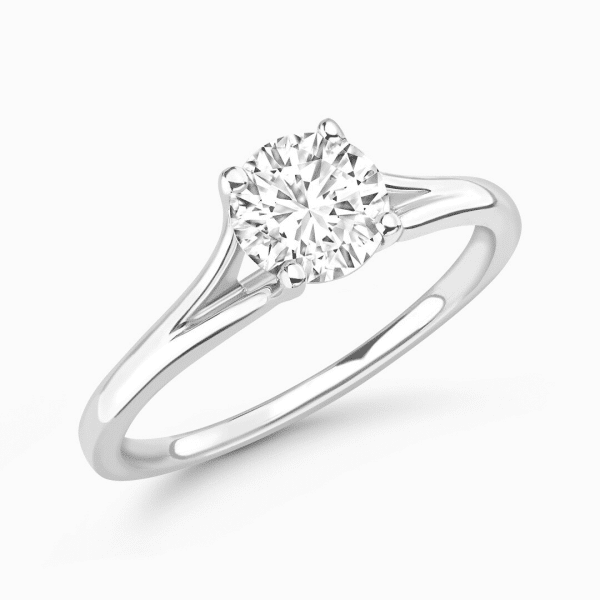 Gia Lab Grown Round Diamond Solitaire Ring