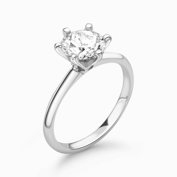 Emilia Lab Grown Round Diamond Solitaire Ring