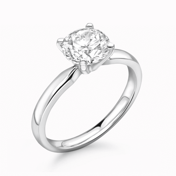 Isabella Natural Round Diamond Solitaire Ring