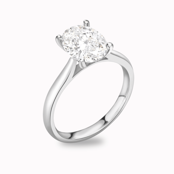 Vienna Lab Grown Oval Diamond Solitaire Ring
