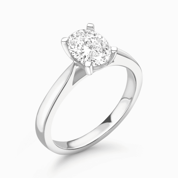 Serena Lab Grown Oval Diamond Solitaire Ring
