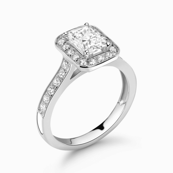Calla Lab Grown Radiant Diamond Halo Ring