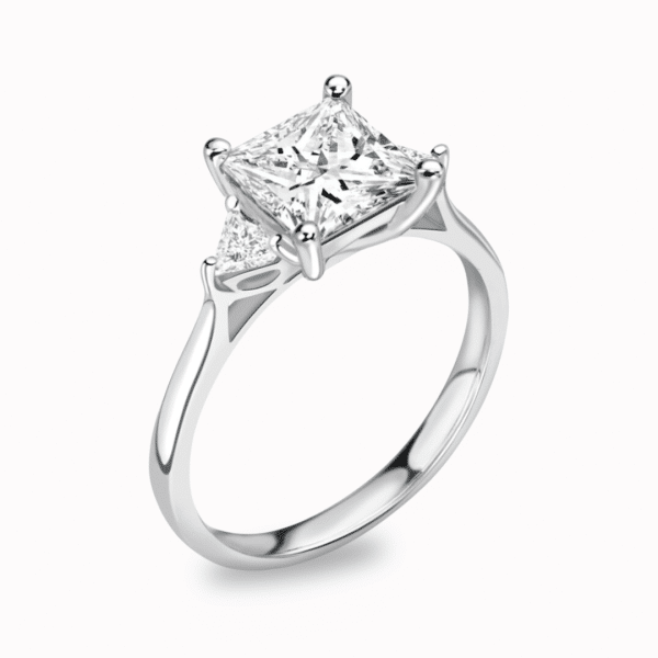 Valencia Lab Grown Princess Diamond Trilogy Ring