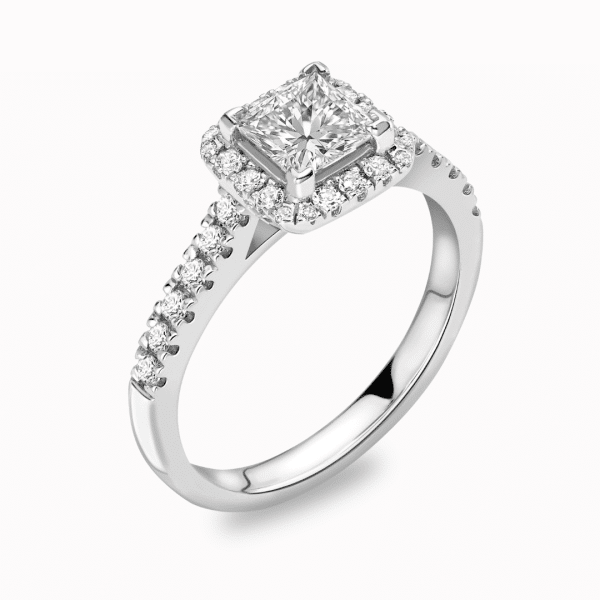 Alula Lab Grown Princess Diamond Halo Ring