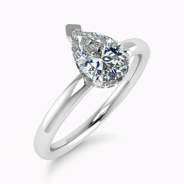 Olivia Lab Grown Pear Diamond Halo Ring