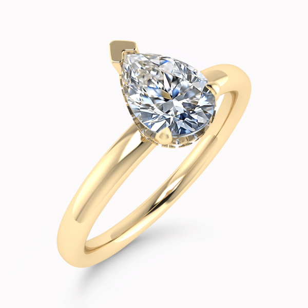 Olivia Lab Grown Pear Diamond Halo Ring