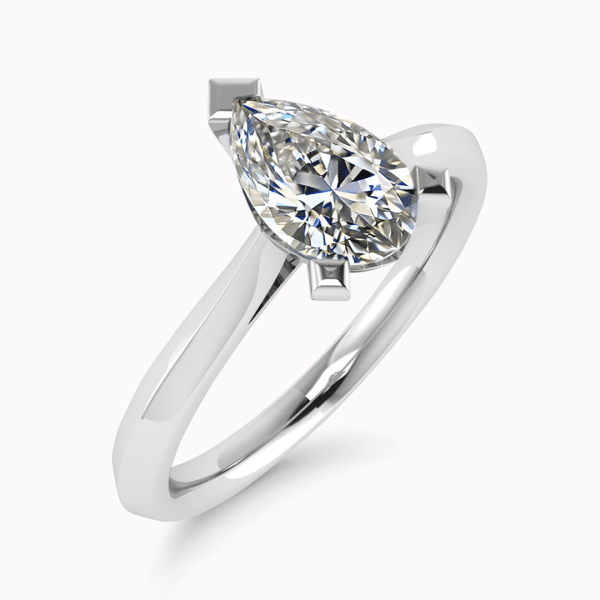 Viola Lab Grown Pear Diamond Solitaire Ring