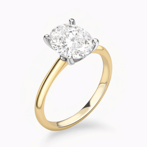 Belle Lab Grown Oval Diamond Solitaire Ring