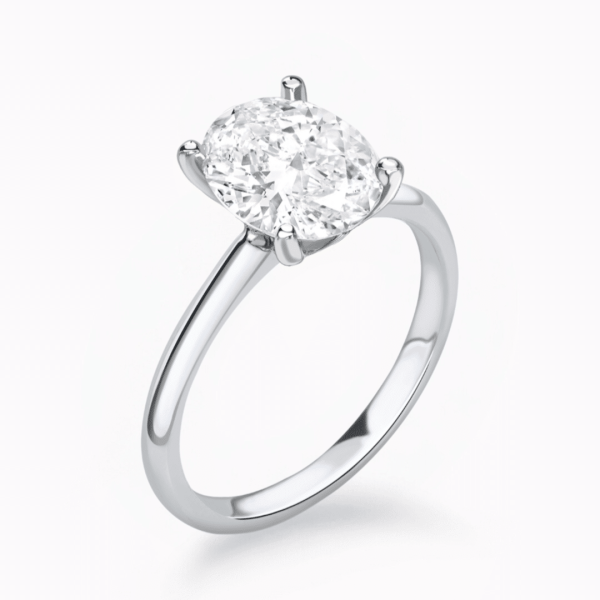 Belle Lab Grown Oval Diamond Solitaire Ring