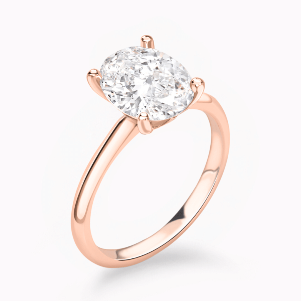 Belle Lab Grown Oval Diamond Solitaire Ring