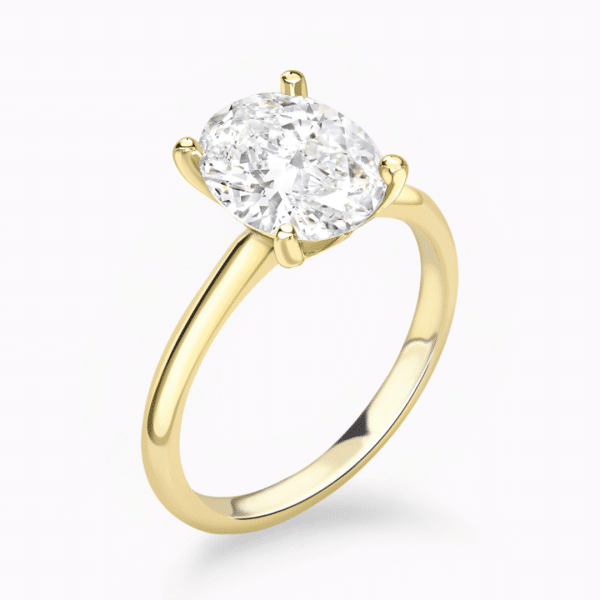 Belle Lab Grown Oval Diamond Solitaire Ring