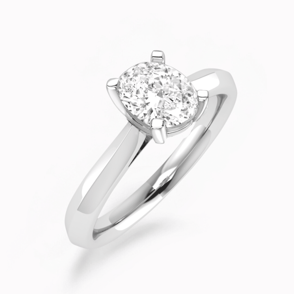 Viola Lab Grown Oval Diamond Solitaire Ring