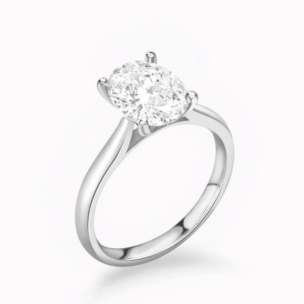Vienna Lab Grown Oval Diamond Solitaire Ring
