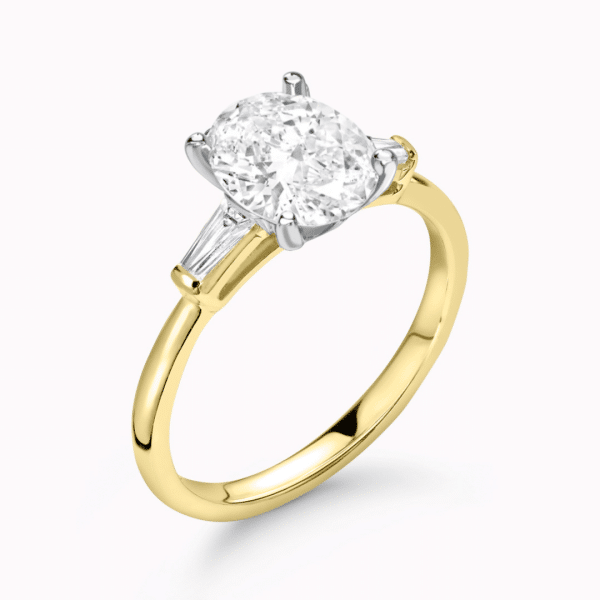 Marla Lab Grown Oval Diamond Trilogy Ring