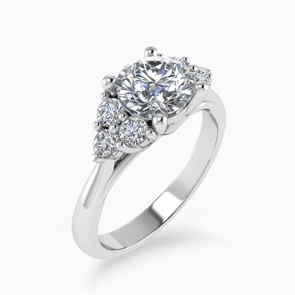 Vera Lab Grown Round Diamond Vintage Ring