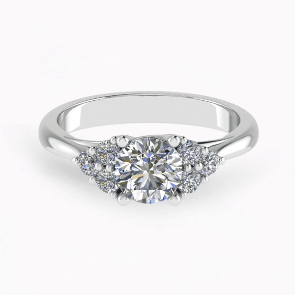 Vera Lab Grown Round Diamond Vintage Ring
