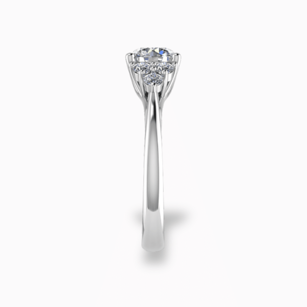 Vera Lab Grown Round Diamond Vintage Ring