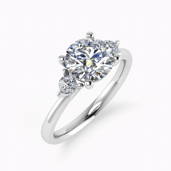 Capri Lab Grown Round Diamond Trilogy Ring