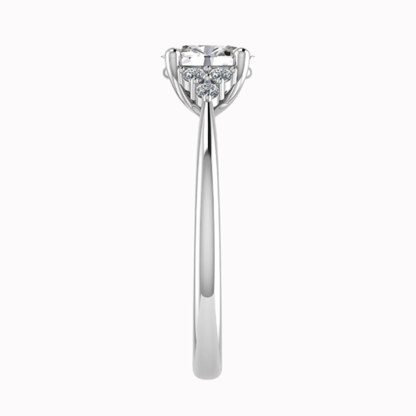 Duchess Lab Grown Oval Diamond Sidestone Ring
