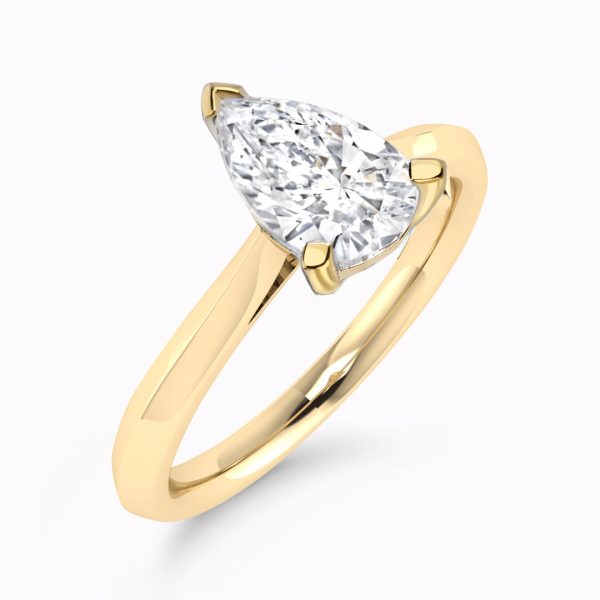 Viola Lab Grown Pear Diamond Solitaire Ring