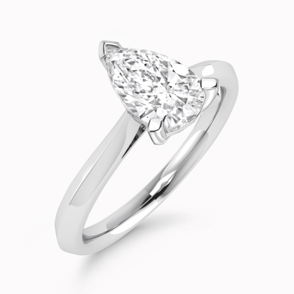 Viola Lab Grown Pear Diamond Solitaire Ring