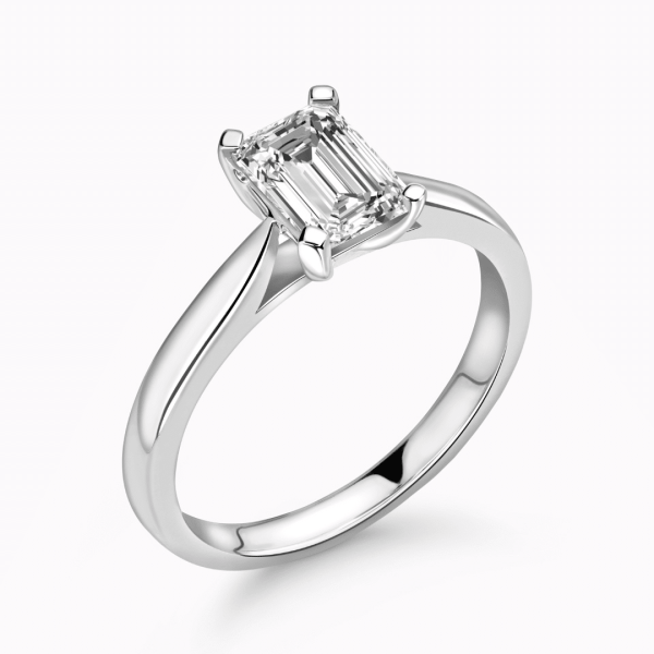 Dawn Lab Grown Emerald Diamond Solitaire Ring