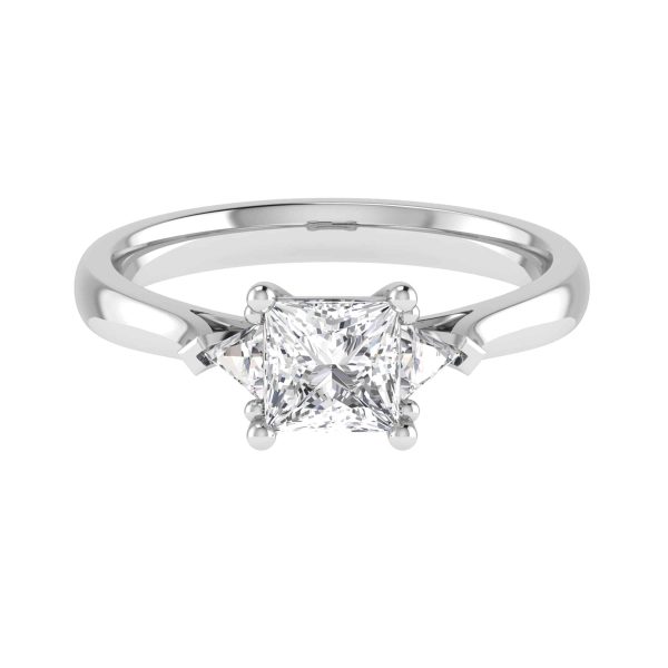 Valencia Lab Grown Princess Diamond Trilogy Ring