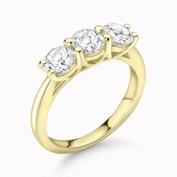 Valentina Lab Grown Round Diamond Trilogy Ring