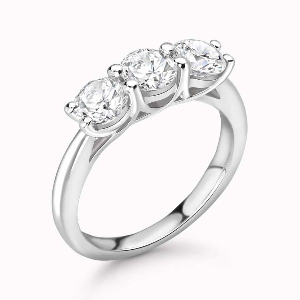 Valentina Natural Round Diamond Trilogy Ring