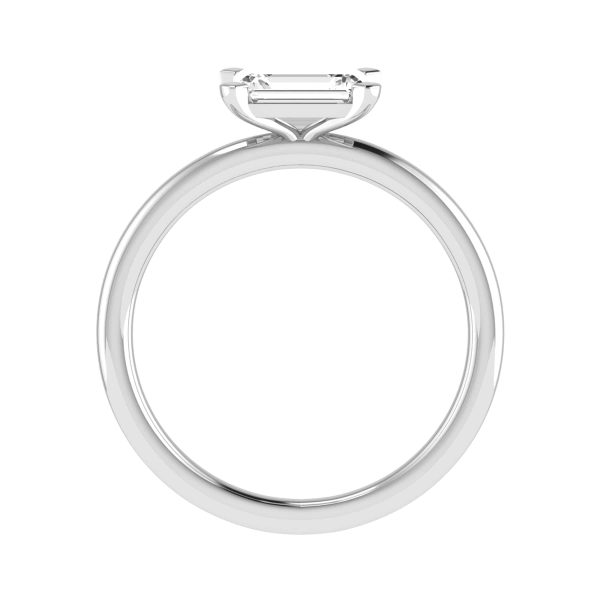 Venice Natural Emerald Diamond Solitaire Ring